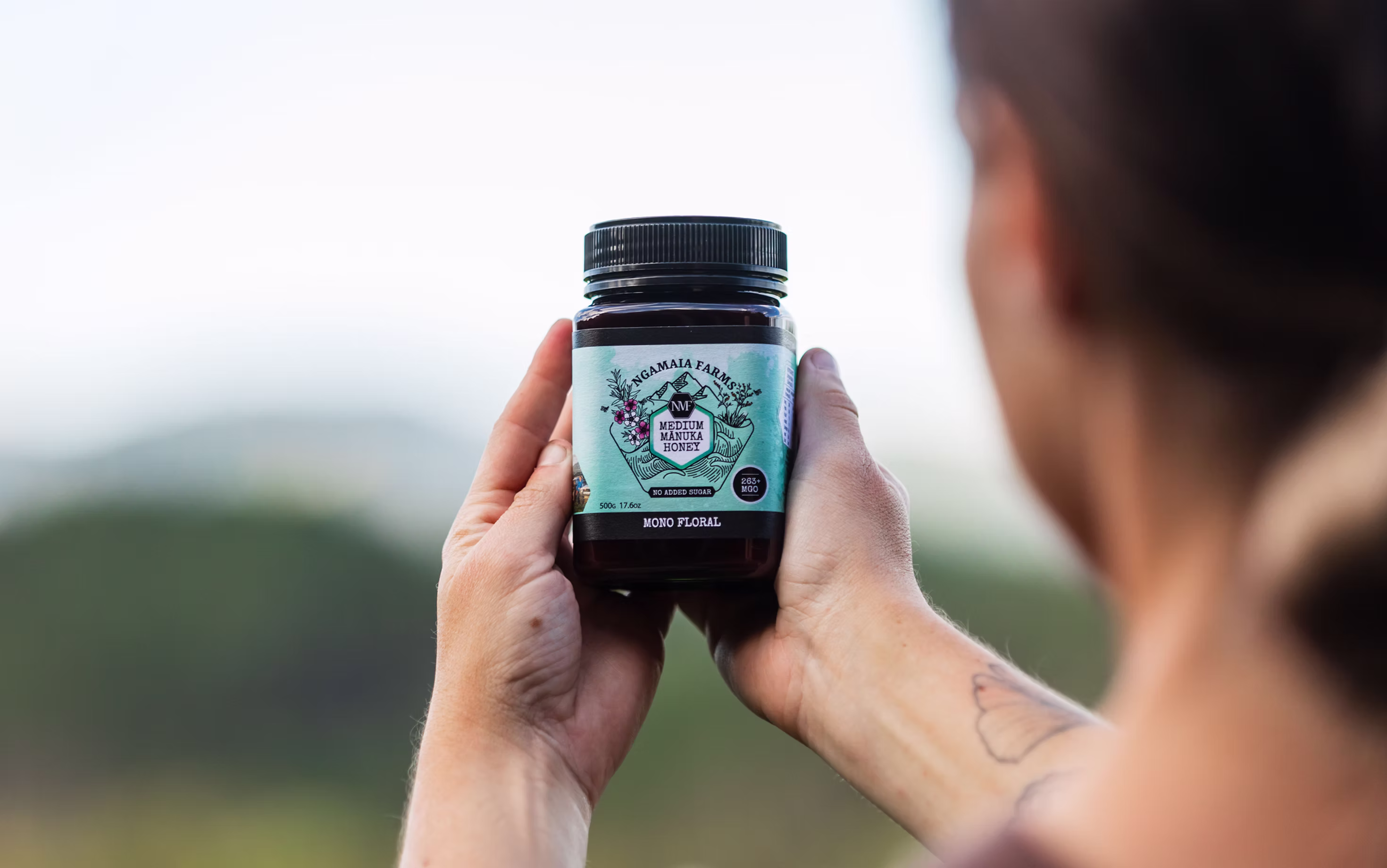 Honey dipper with dripping honey